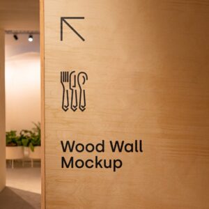 Panel de madera impresa para señalizar una estancia.