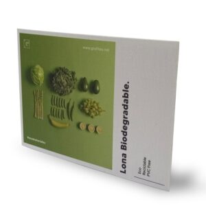 Muestra de material ecológico greenprint de Lona Biodegradable.