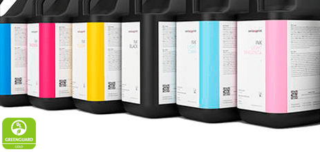 Tintes greenguard Gold usada en las máquina de grafitex